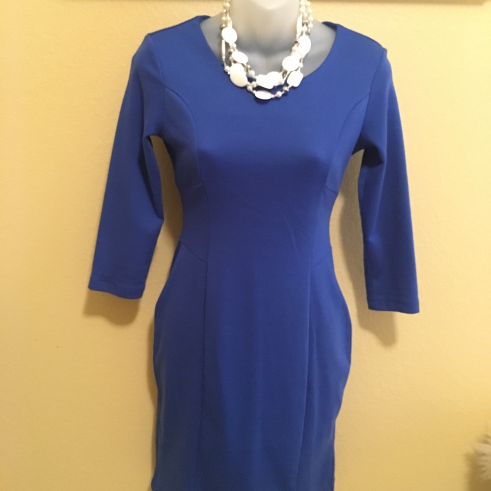 H&M Royal blue pointe knit dress